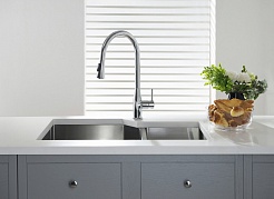 Timo Смеситель для кухни Saona 2336/00FL с выдвижной лейкой – фотография-3